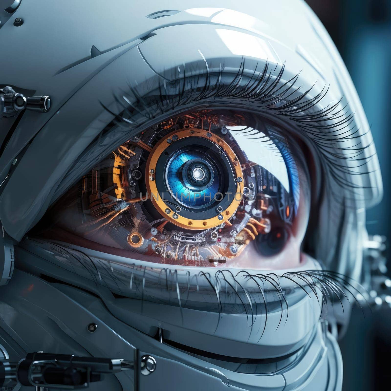 Robotic eye in humans. Machine Vision Concept