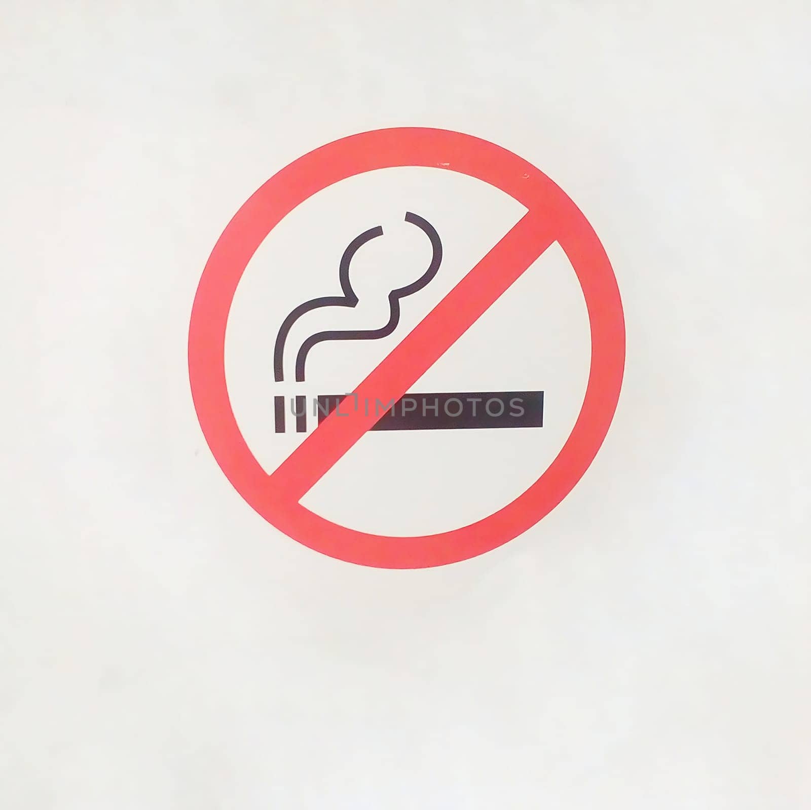 Sign no smoking on white background. by andre_dechapelle