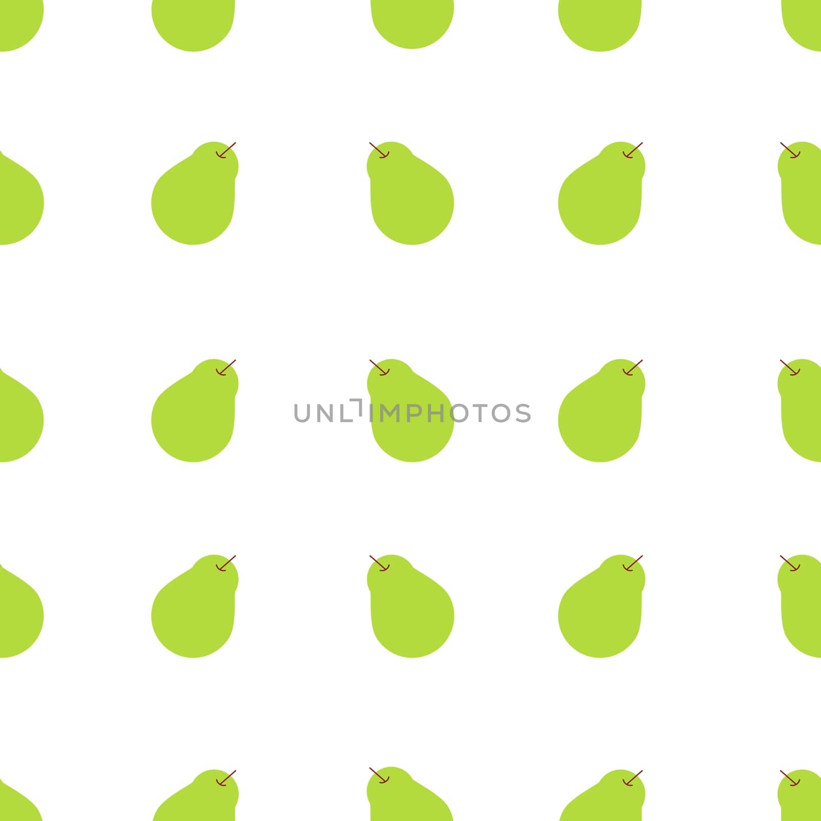 Green Pear Fruits Digital Paper. Pears on White Seamless Pattern. Summer Tropic Fruits Background.