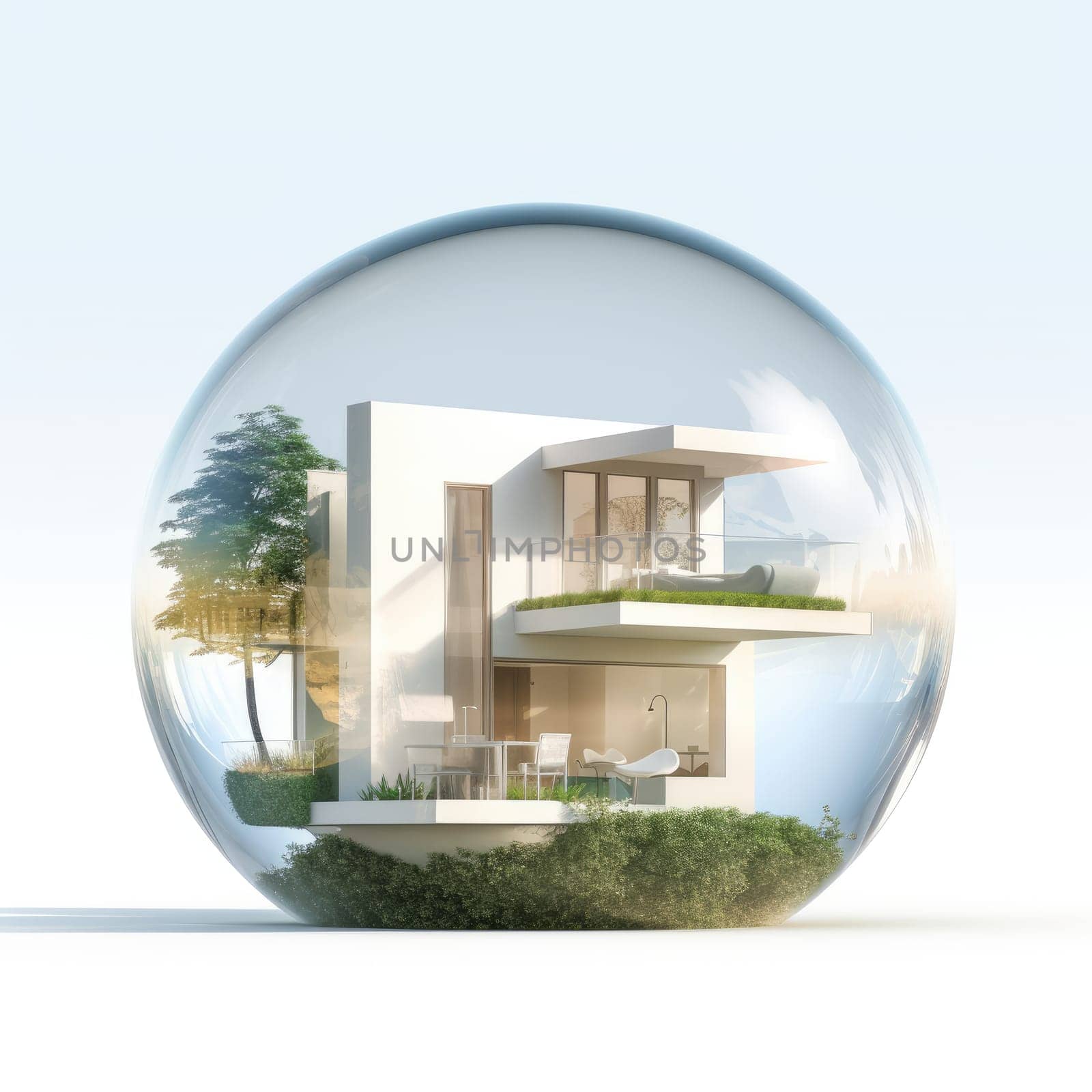 Country house in a soap bubble by cherezoff