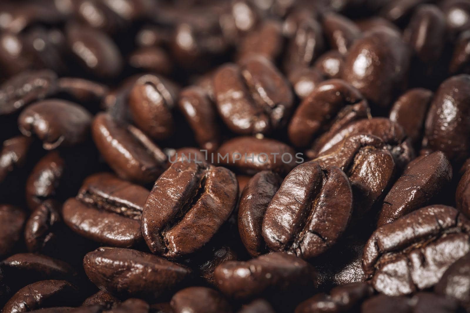 close up of coffee beans background by Wmpix