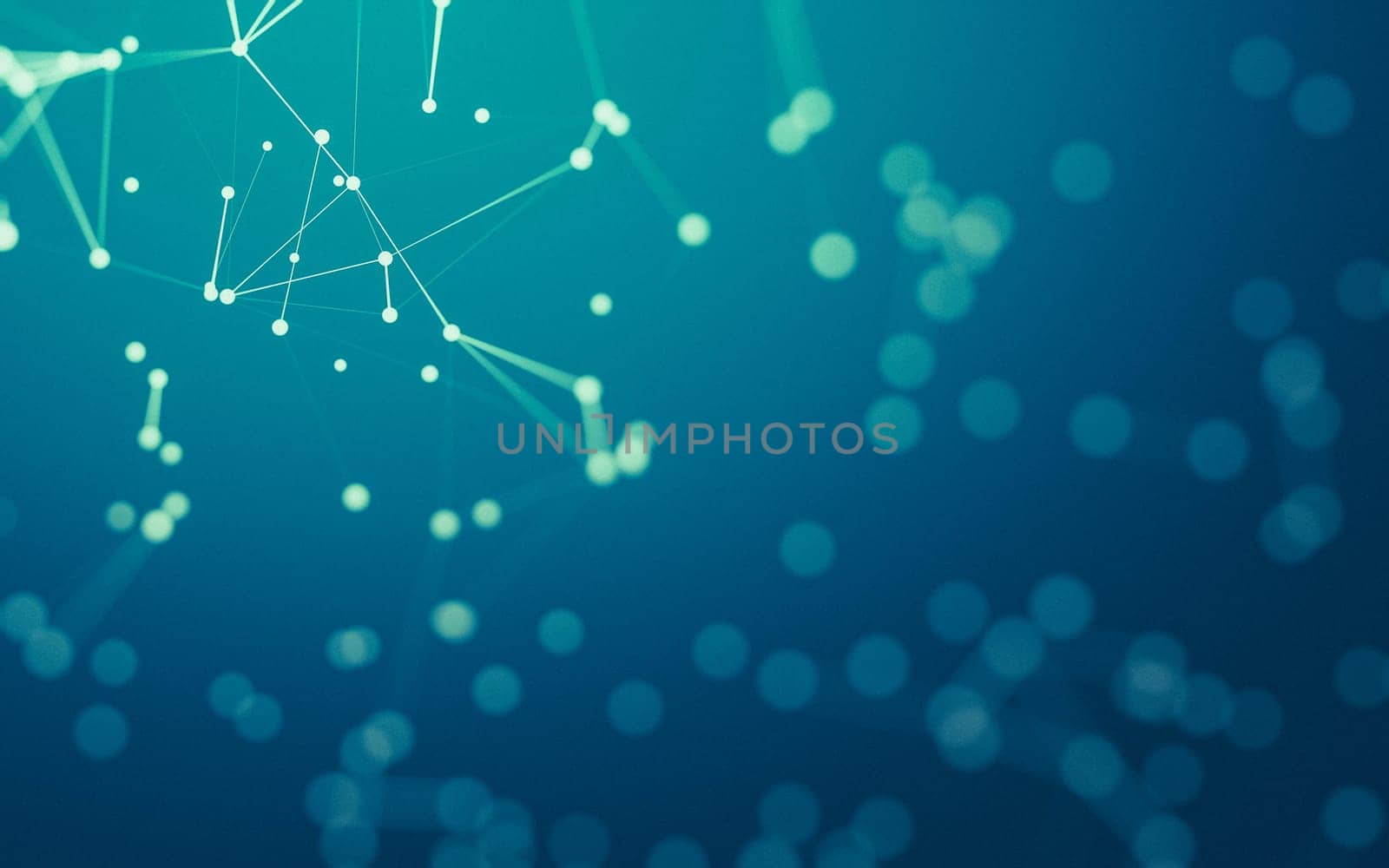 3d Abstract background. Molecules technology with polygonal shapes, connecting dots and lines. Connection structure. Big data visualization. 3d background.