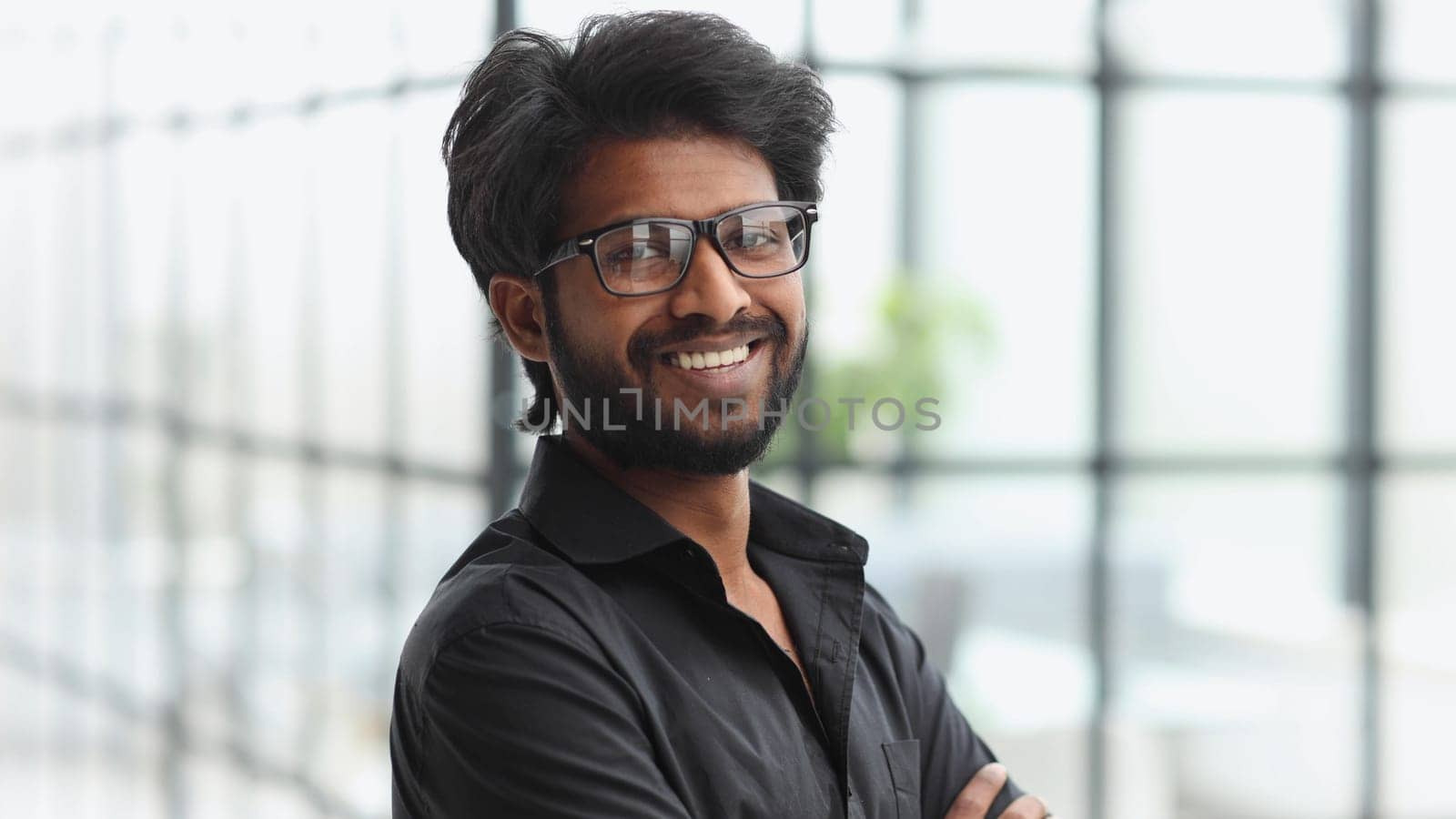Proud confident bearded indian business man investor, rich ethnic ceo