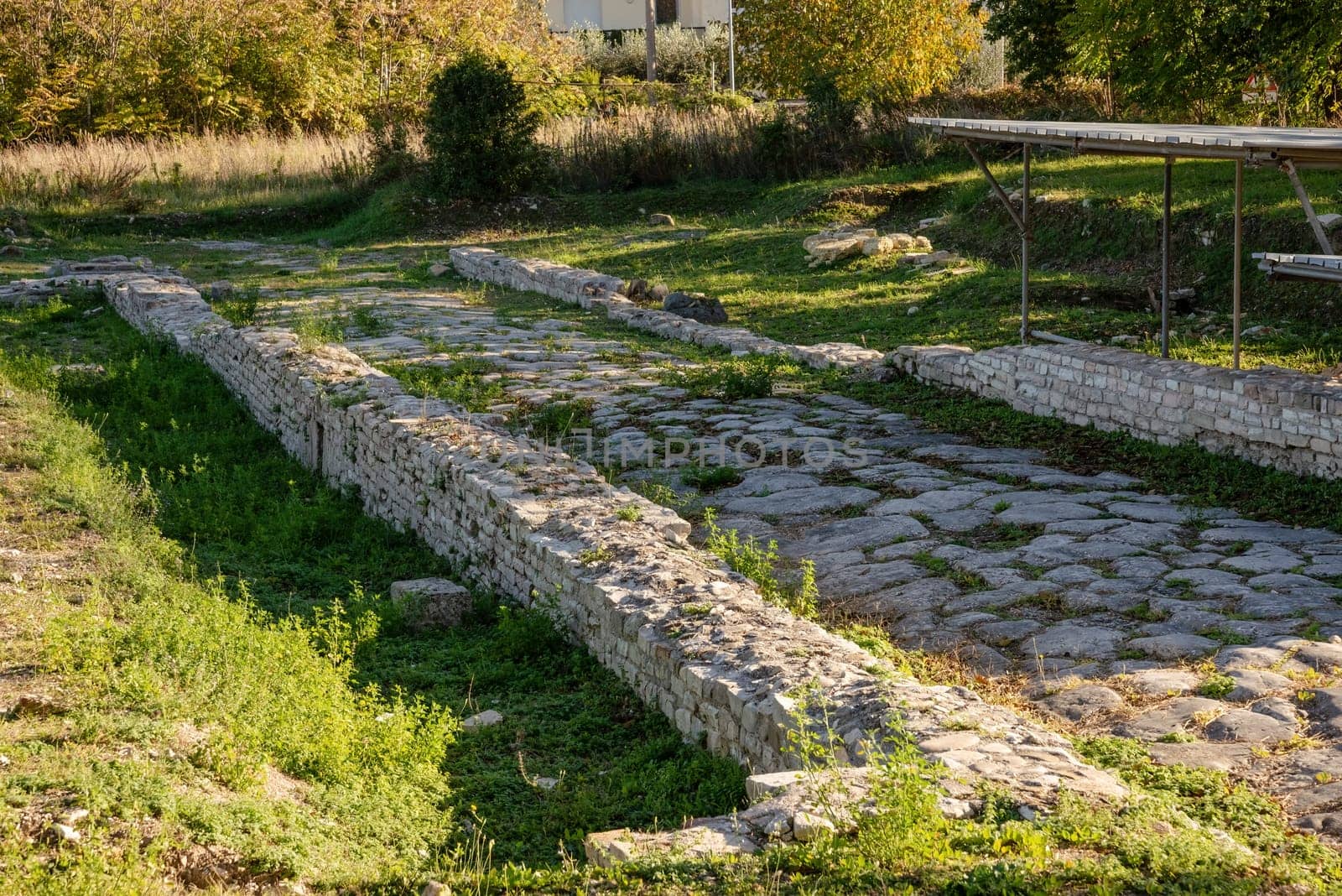 View of the Via Flaminia in Fossombrone, near Pesaro, in the Marche region of Italy