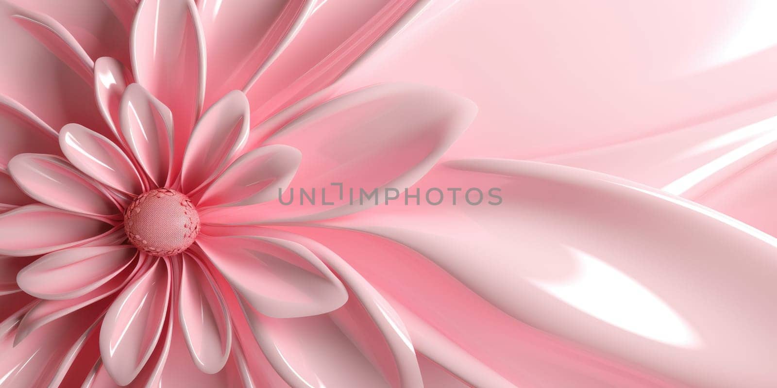 Beautiful abstract pink glossy metallic floral design background. beautiful Generative AI AIG32