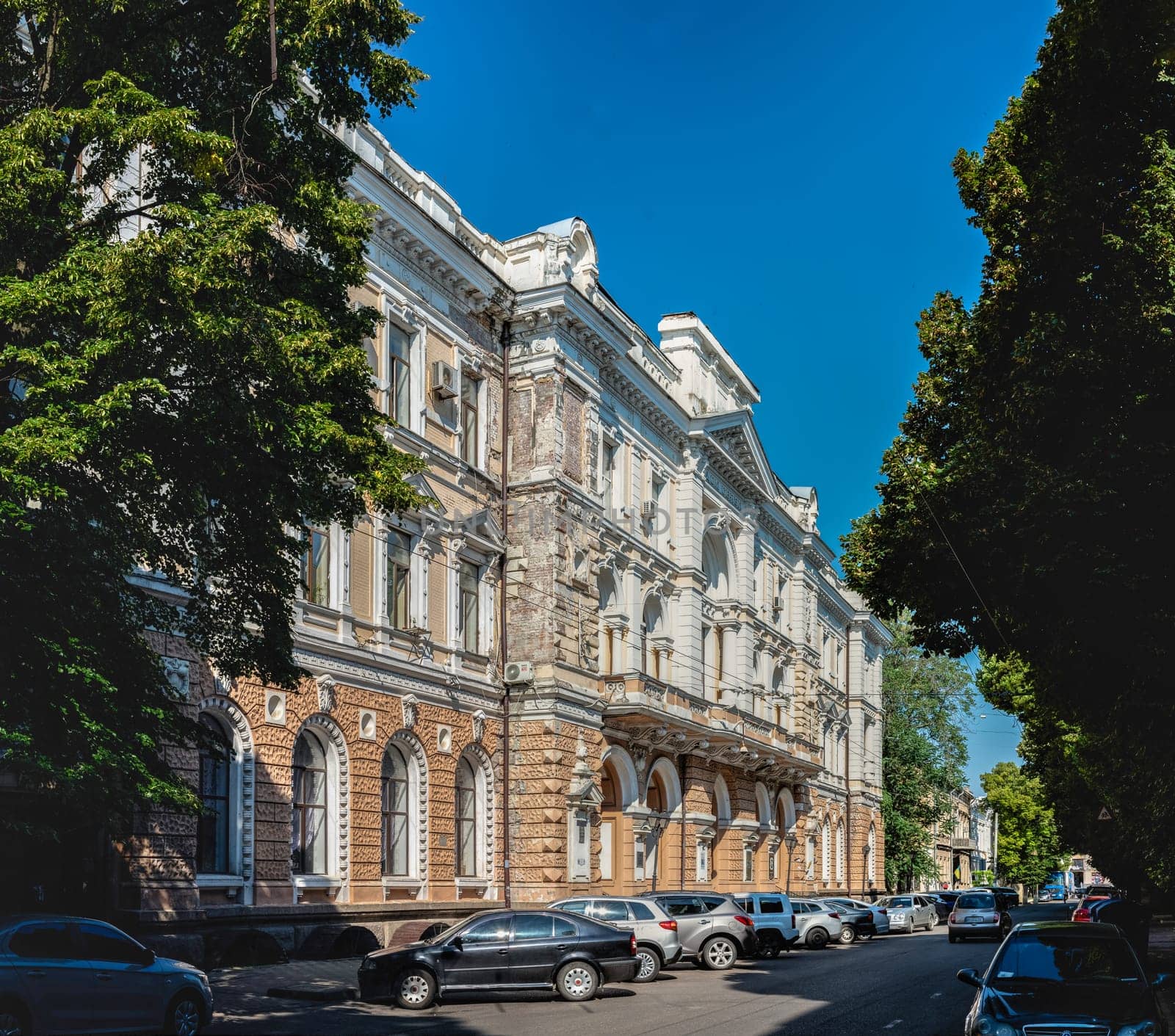 Odessa, Ukraine 22.06.2023. Historical building of the Odessa Main Post Office, on a sunny summer day