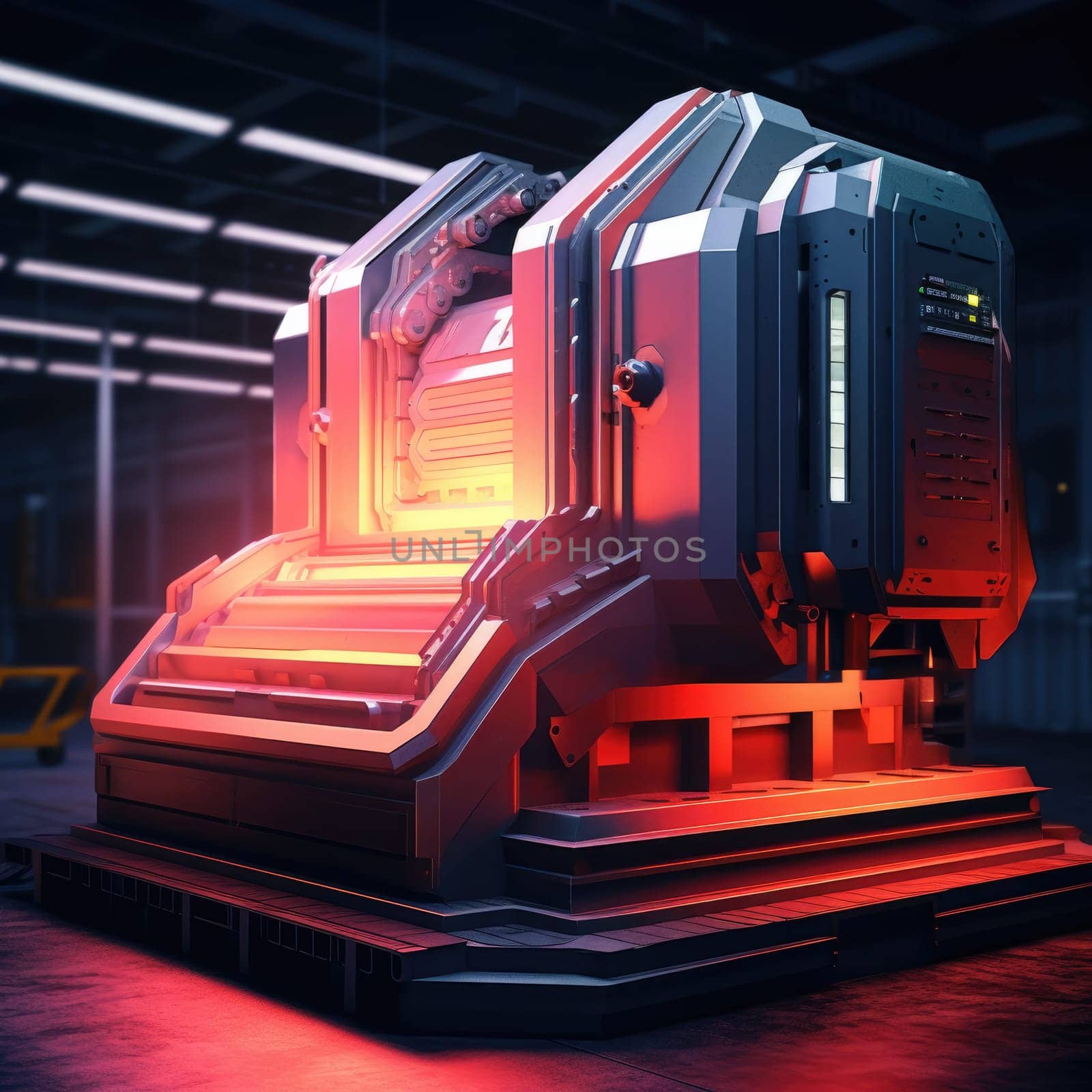 CNC machine of the future. The concept of the industry of the future