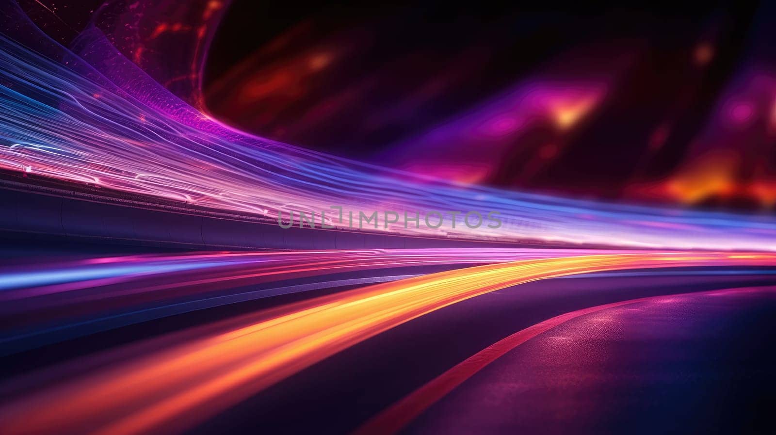 Background of bright luminous lines by cherezoff