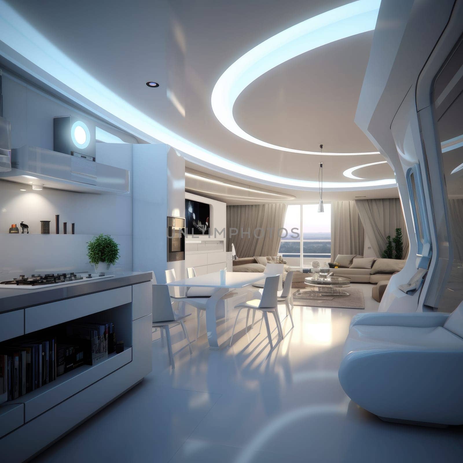 The interior of the future. High-tech by cherezoff