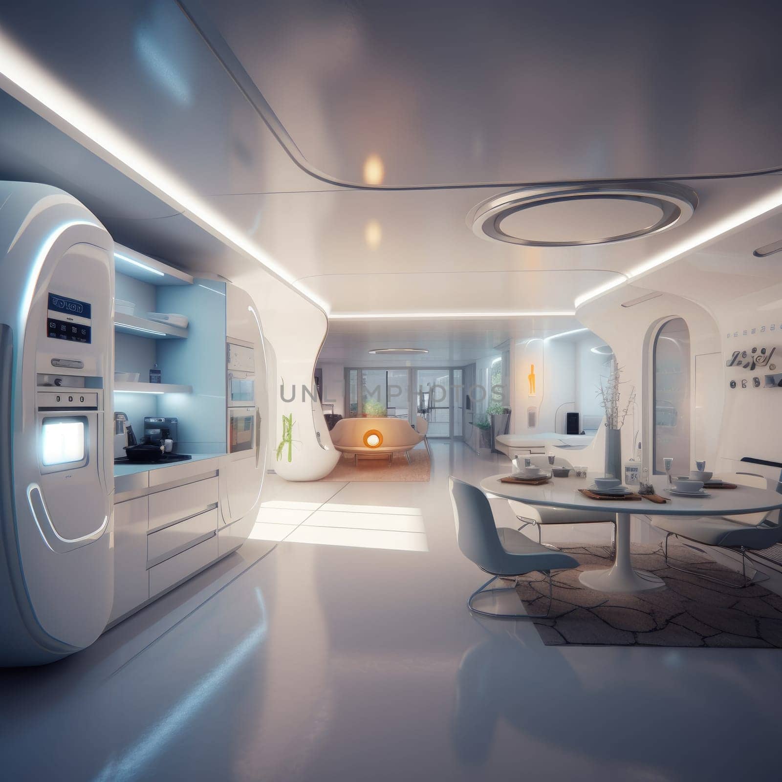 The interior of the future. High-tech by cherezoff