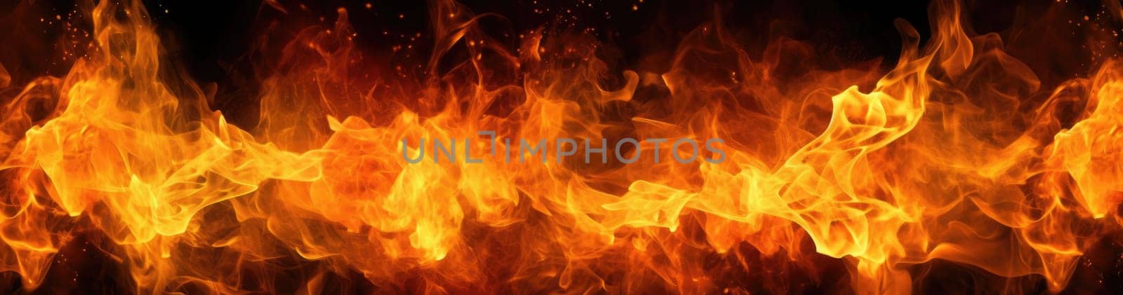 Fire on a black background. A pattern for your design