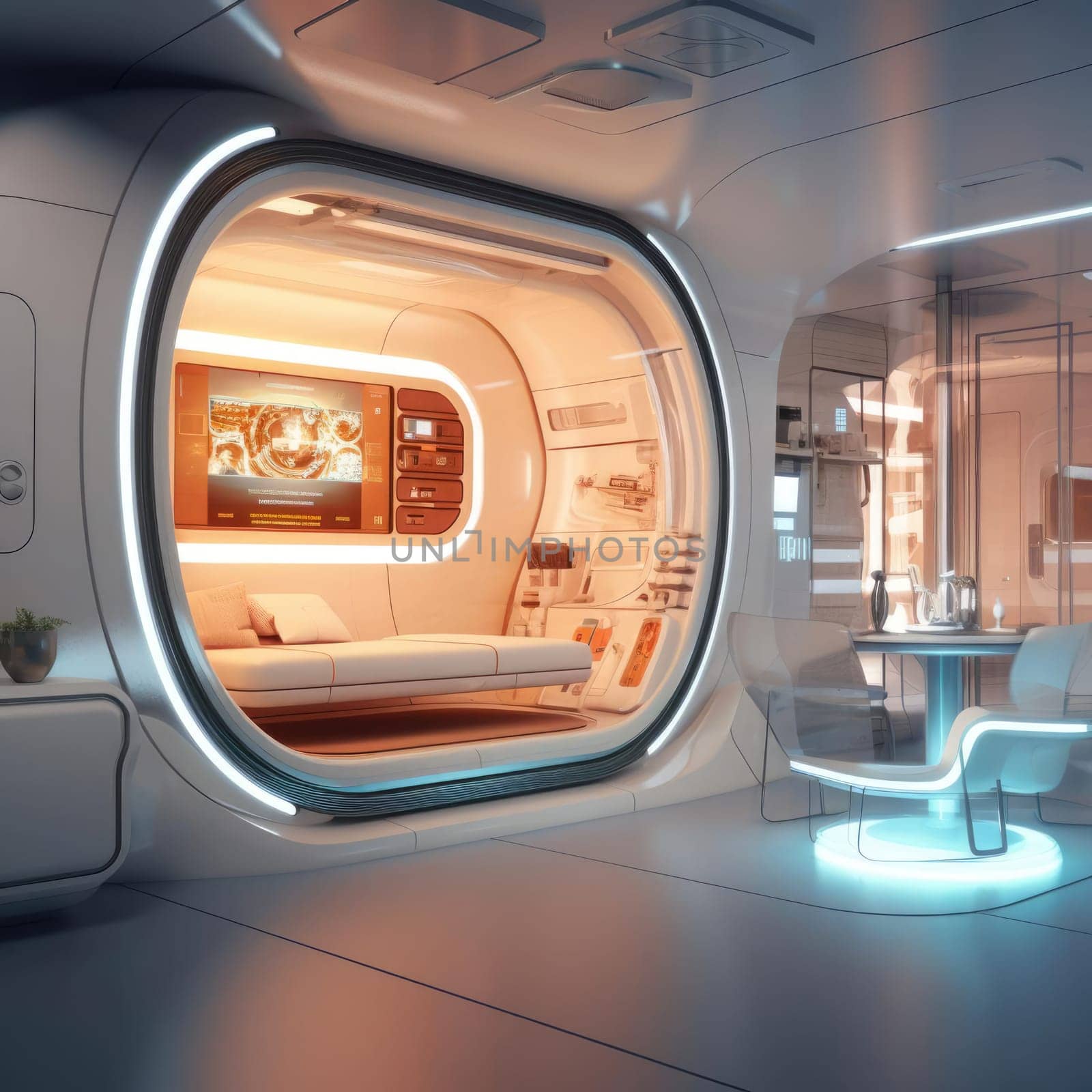 Capsule type apartment, high technology by cherezoff