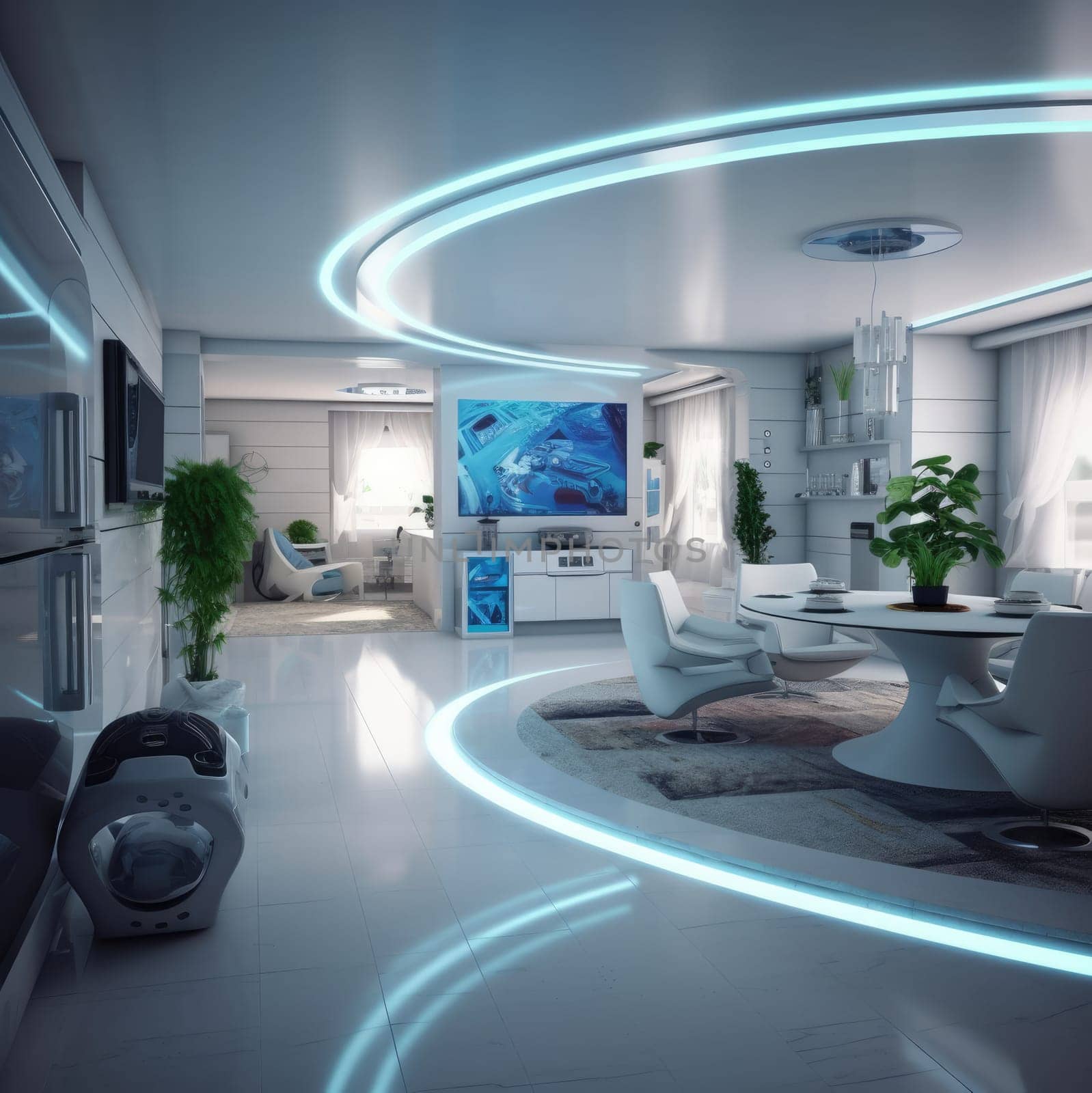 The interior of the future. High-tech by cherezoff