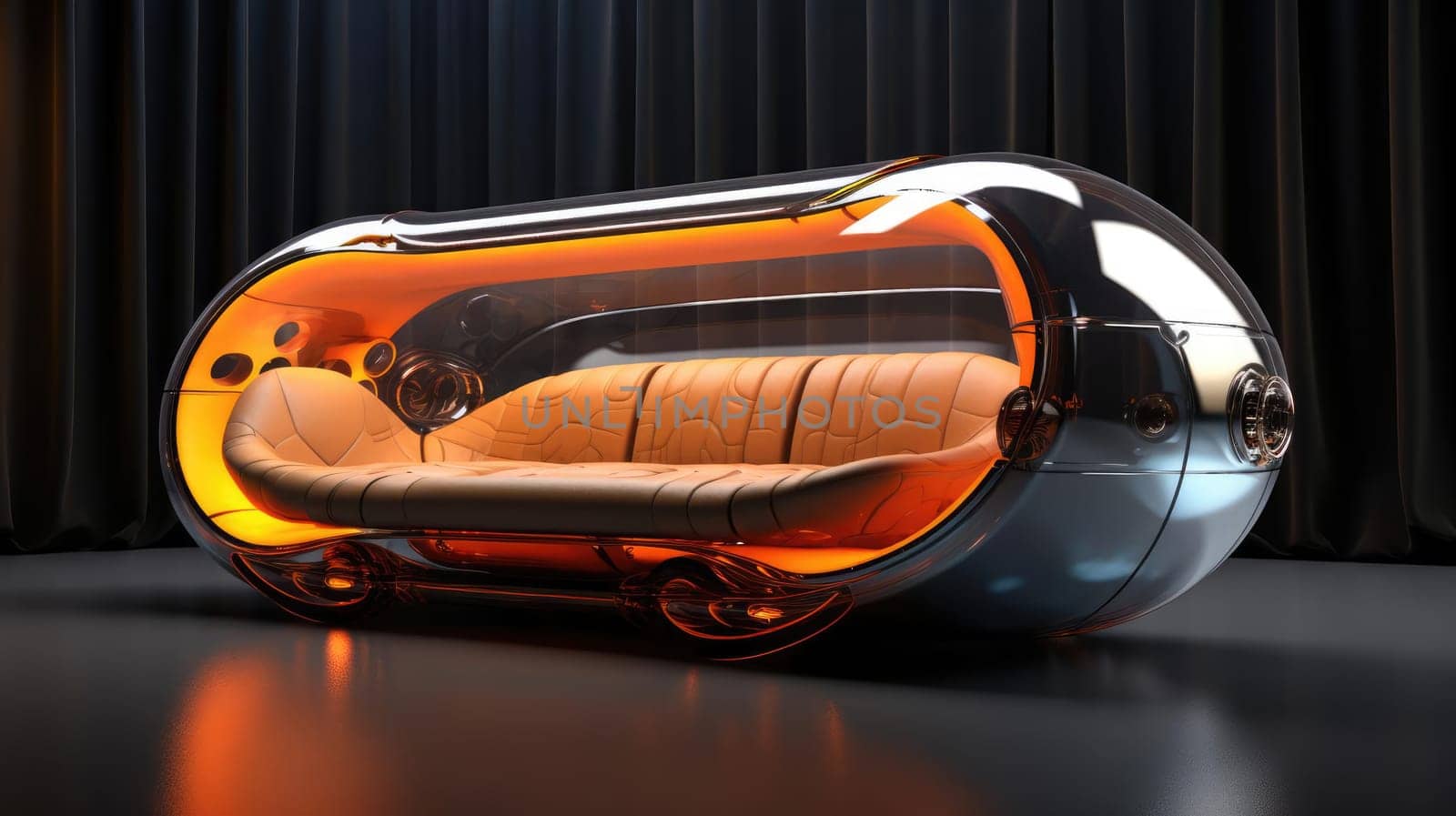 The sofa of the future in the interior by cherezoff