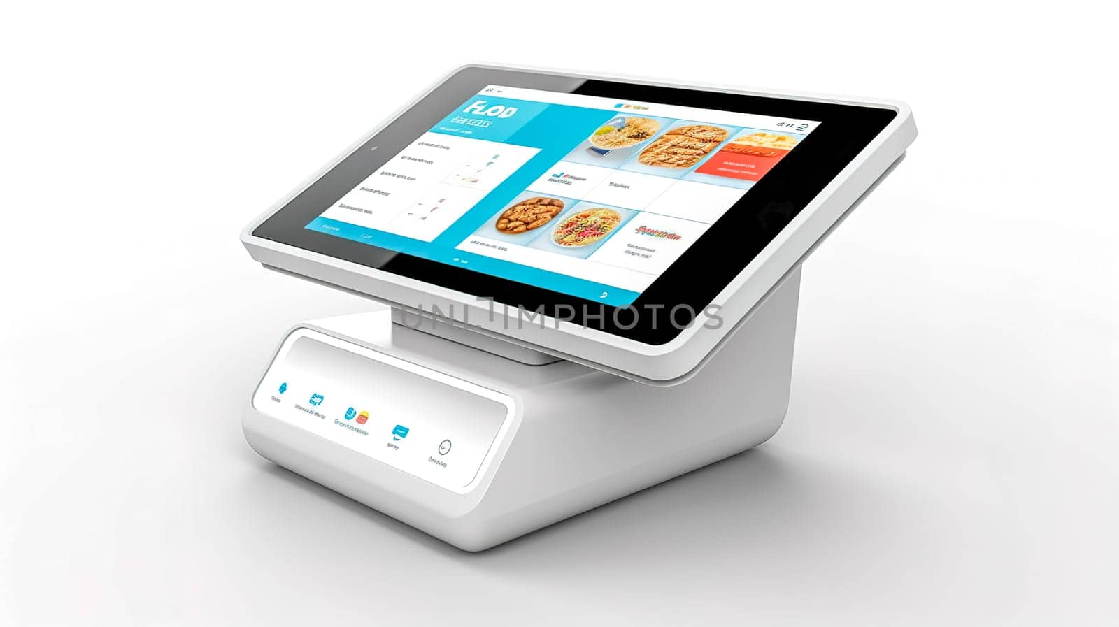 touch cash register and terminal for booking, registration and payments in restaurants, hotels and shops, made with Generative AI by Edophoto