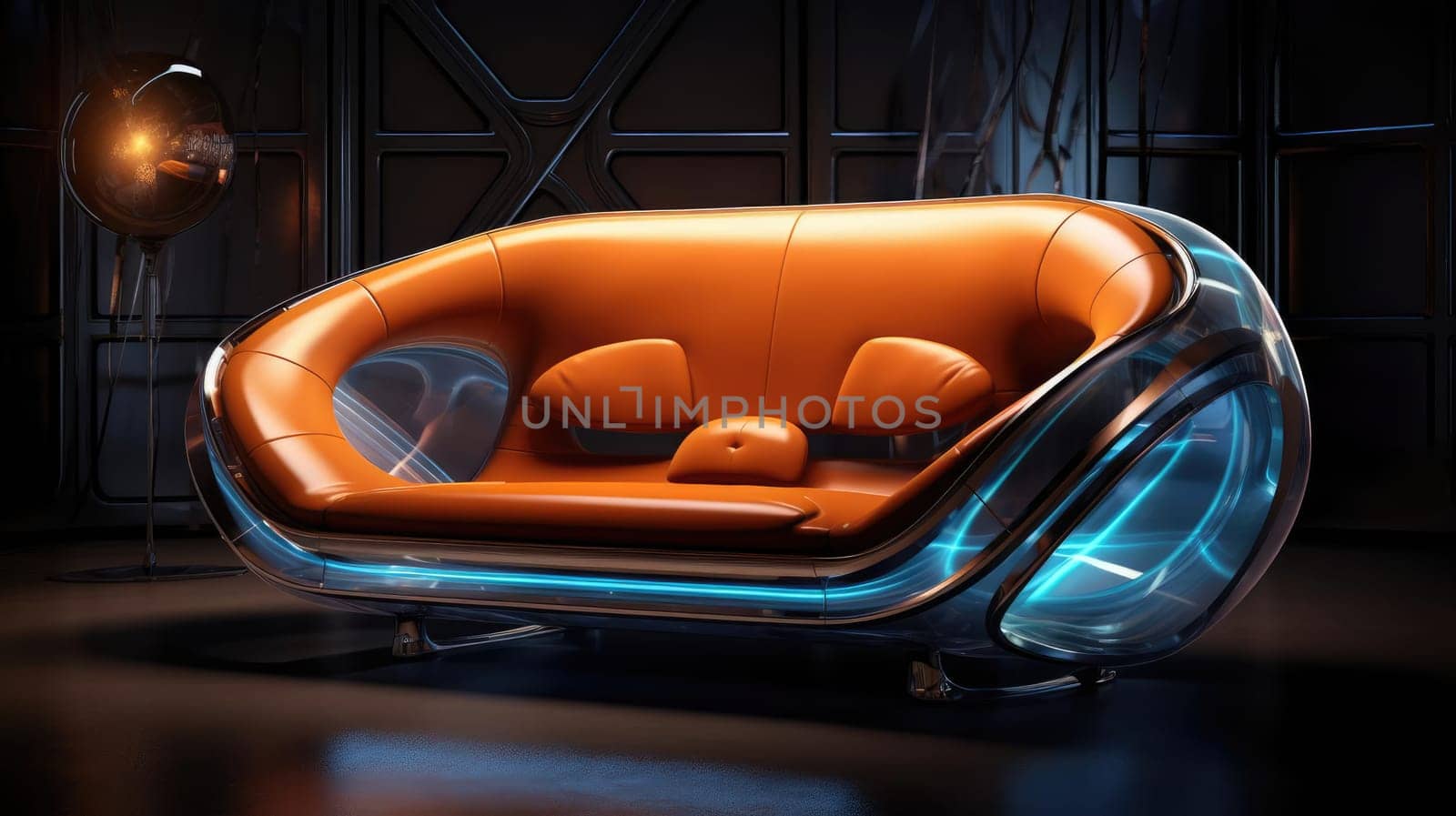 The sofa of the future in the interior by cherezoff