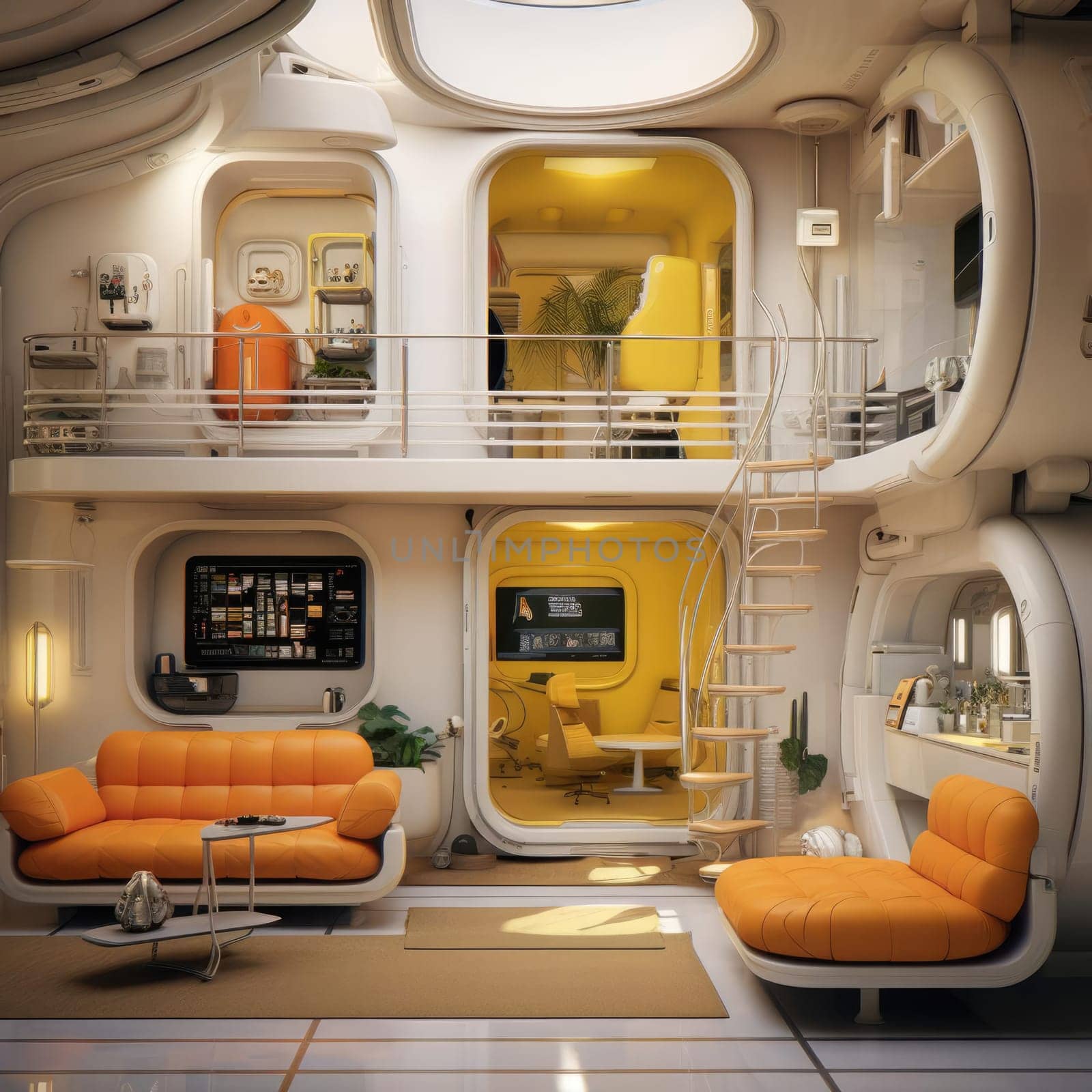 Capsule type apartment, high technology by cherezoff