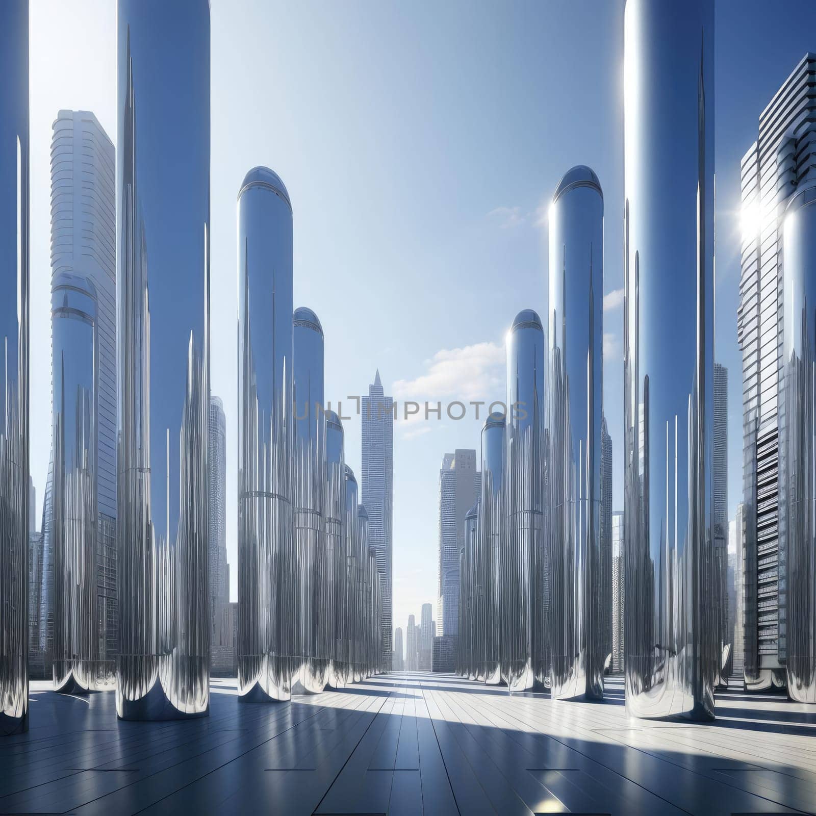 A group of skyscrapers of the future by cherezoff