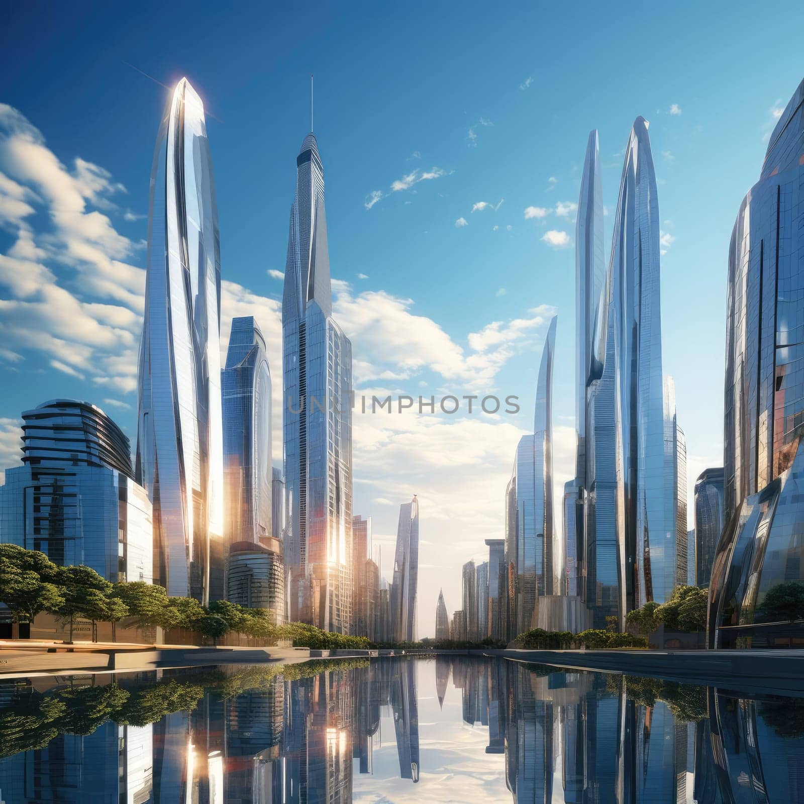 A group of skyscrapers of the future by cherezoff