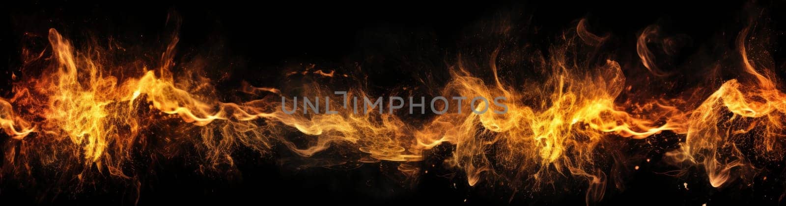 Fire on a black background by cherezoff