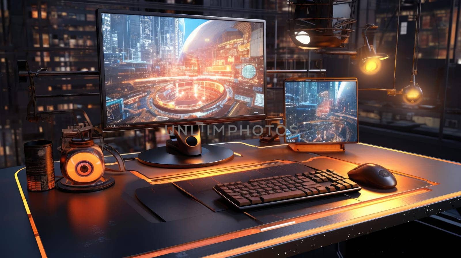 The computer desk of the programmer of the future by cherezoff