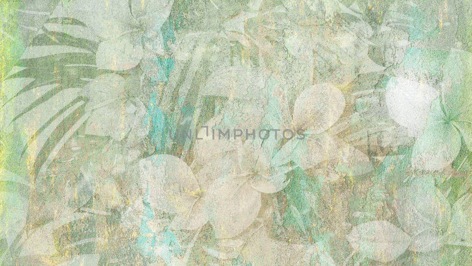 Tropical tile design. ceramic wall tiles, wallpaper and muralsdecoration. Vintage tiles intricate details . Grunge abstract background by feoktistova