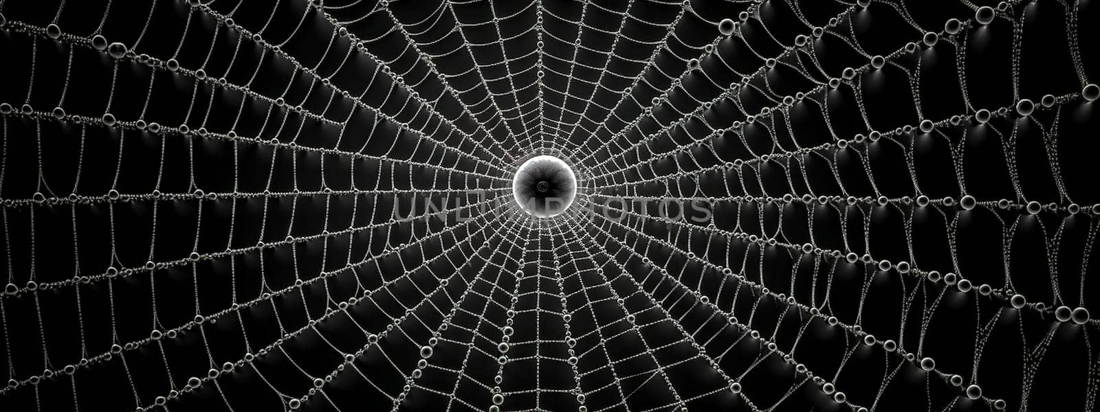 spider web on dark background, made with Generative AI. High quality illustration