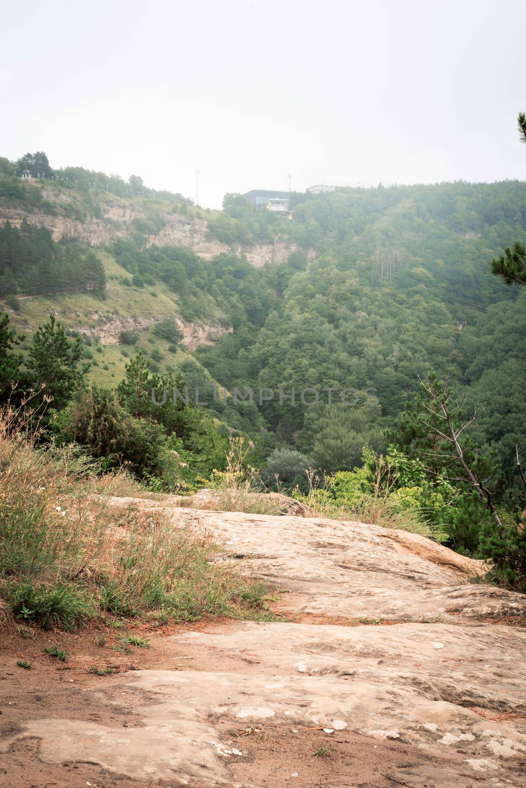 Mountain peak rocks landscape. Mountain panorama. Mountain range panoramic landscape. Mountain range panorama