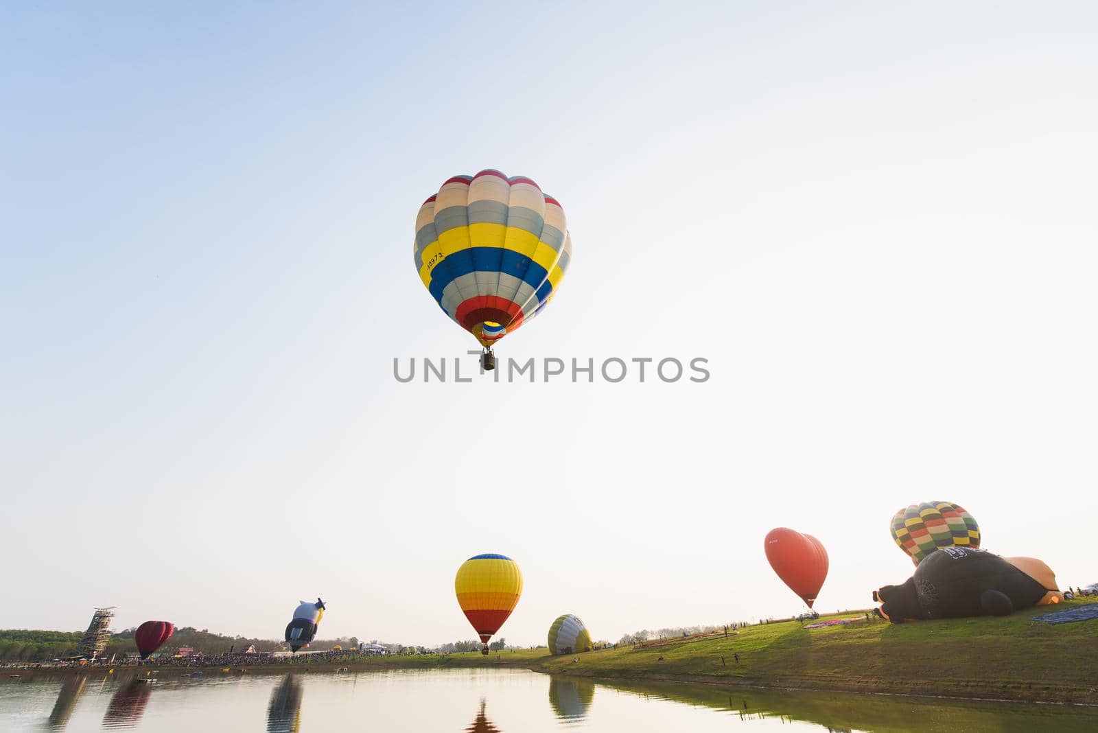 CHIANGRAI, THAILAND - February 13 : International Balloon Fiesta 2016 , February 13 2016 in Singha Park, CHIANGRAI, THAILAND