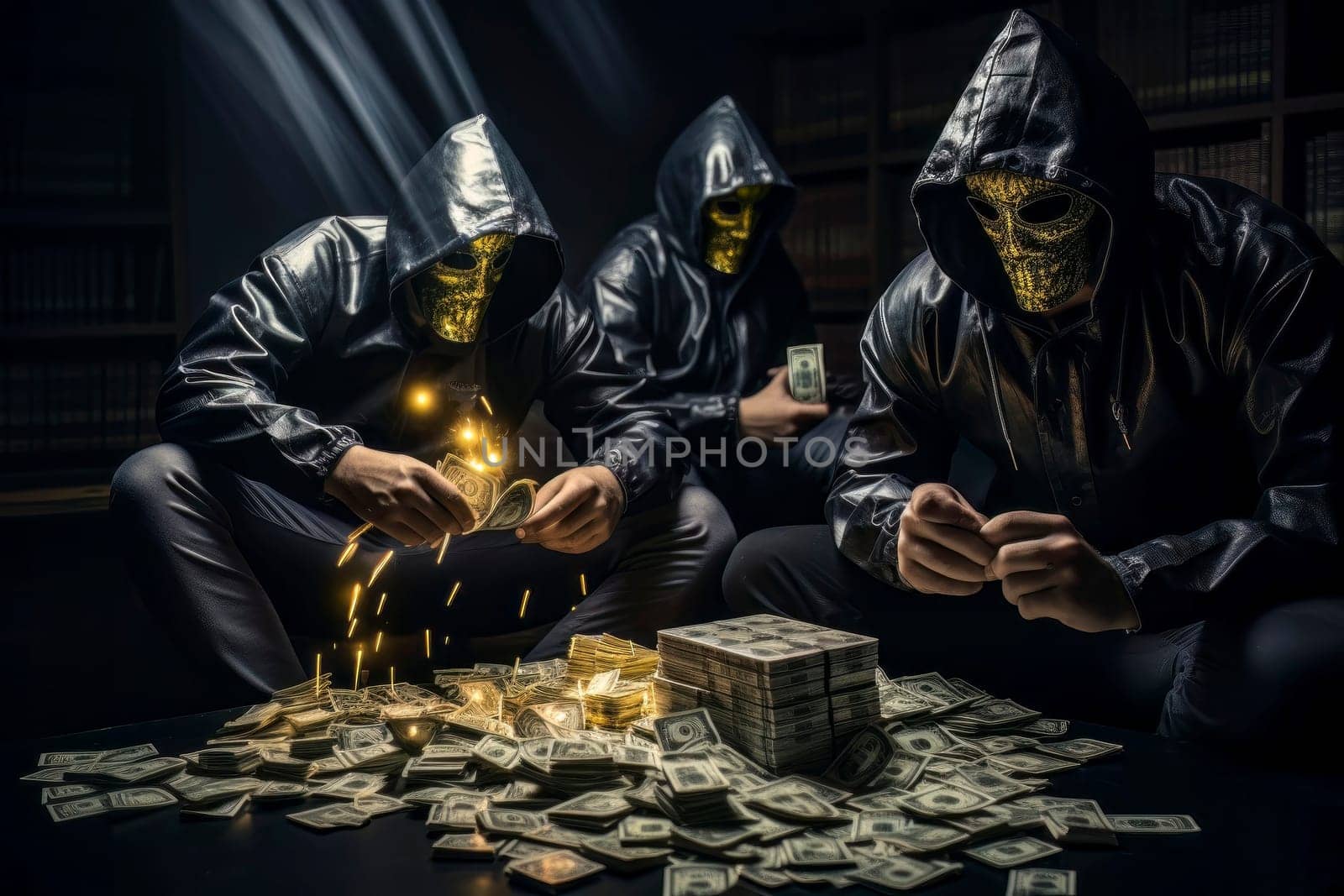 Masked Robbery Gang: Loot in Banknotes by pippocarlot