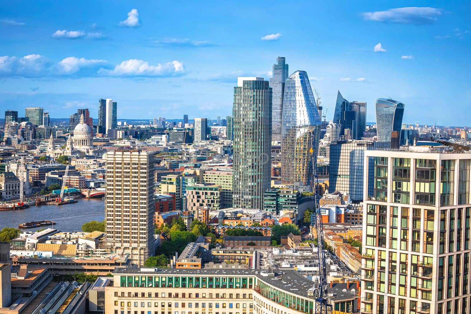 London City skyline and Thames river view by xbrchx