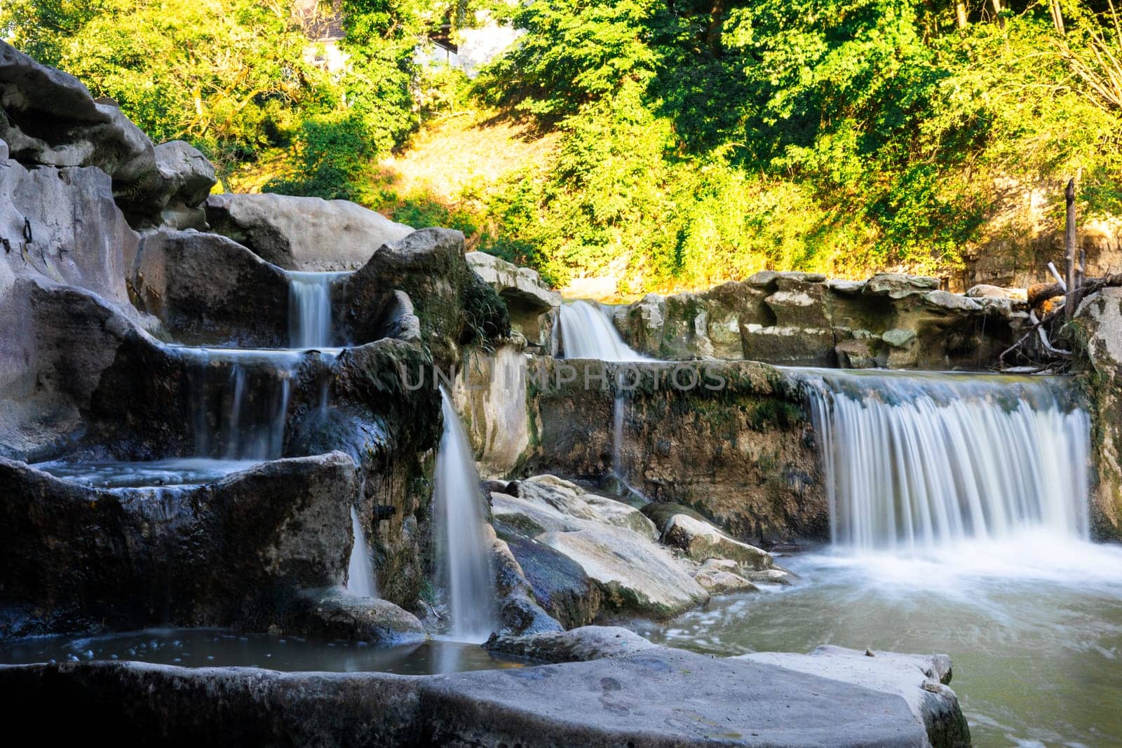 Gorge with waterfalls near Winterthur in Switzerland. High quality photo