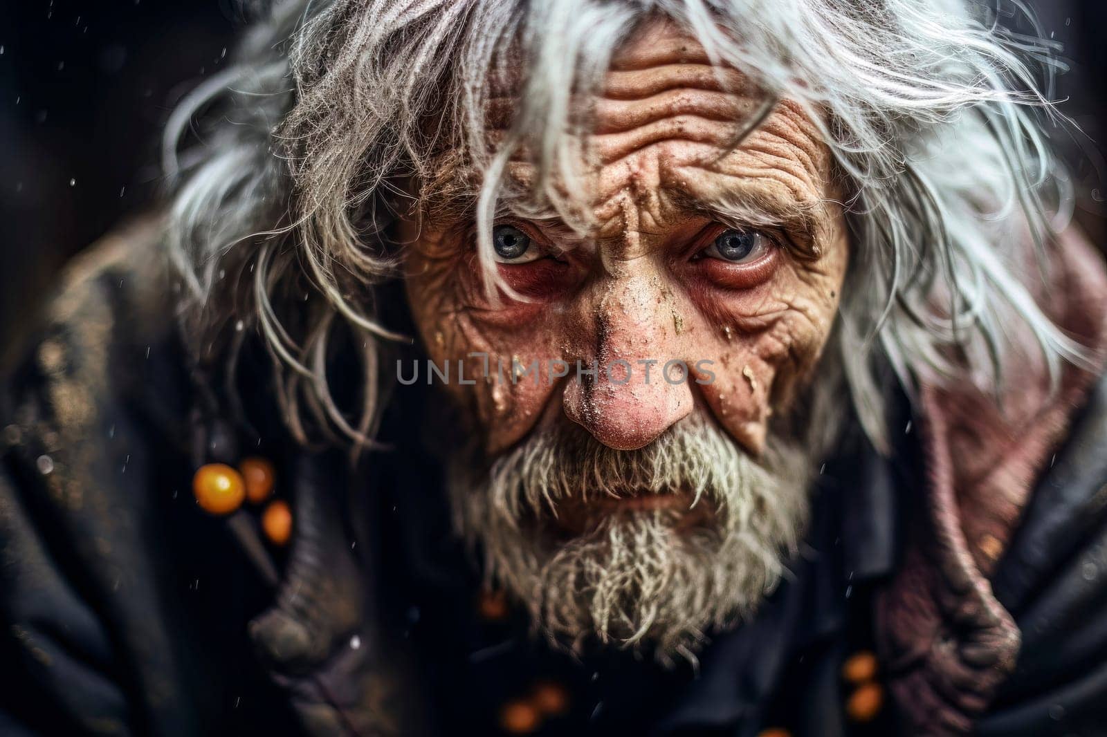 Photo of an elderly, determined man expressing anger against the system, representing rebellion and resistance.