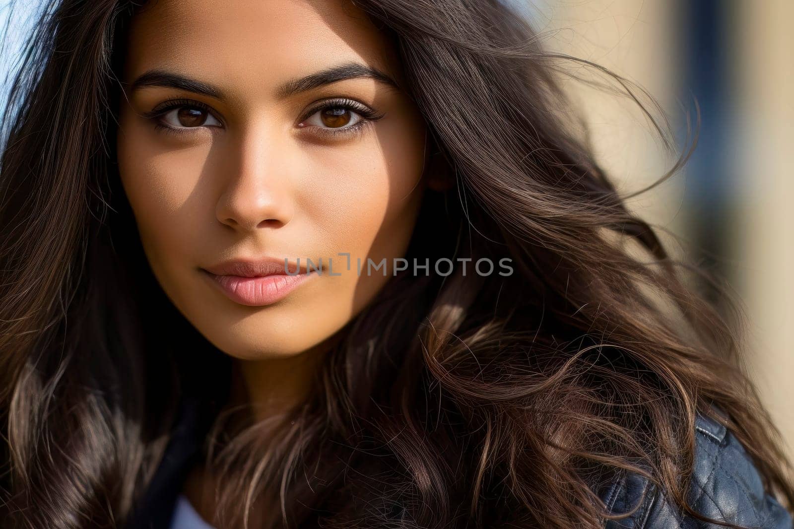 Intense Close-Up: Brunette Girl's Alluring Gaze by pippocarlot