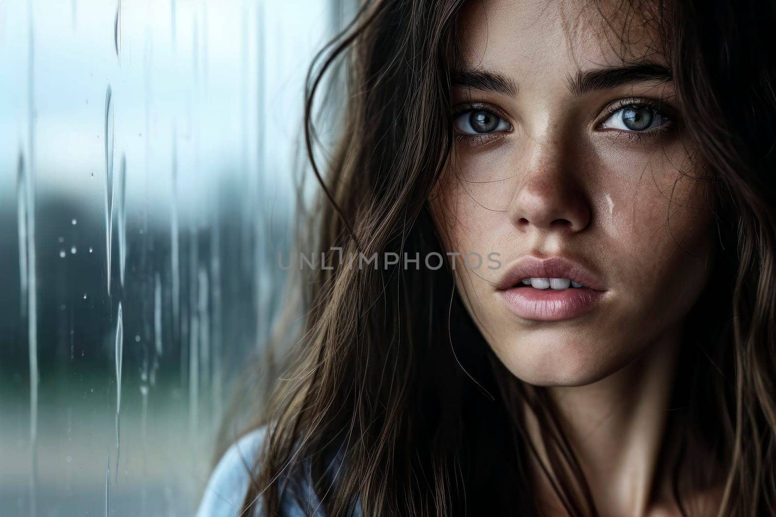 Captivating portrait of a melancholic girl, reflecting deep emotions and inner thoughts.