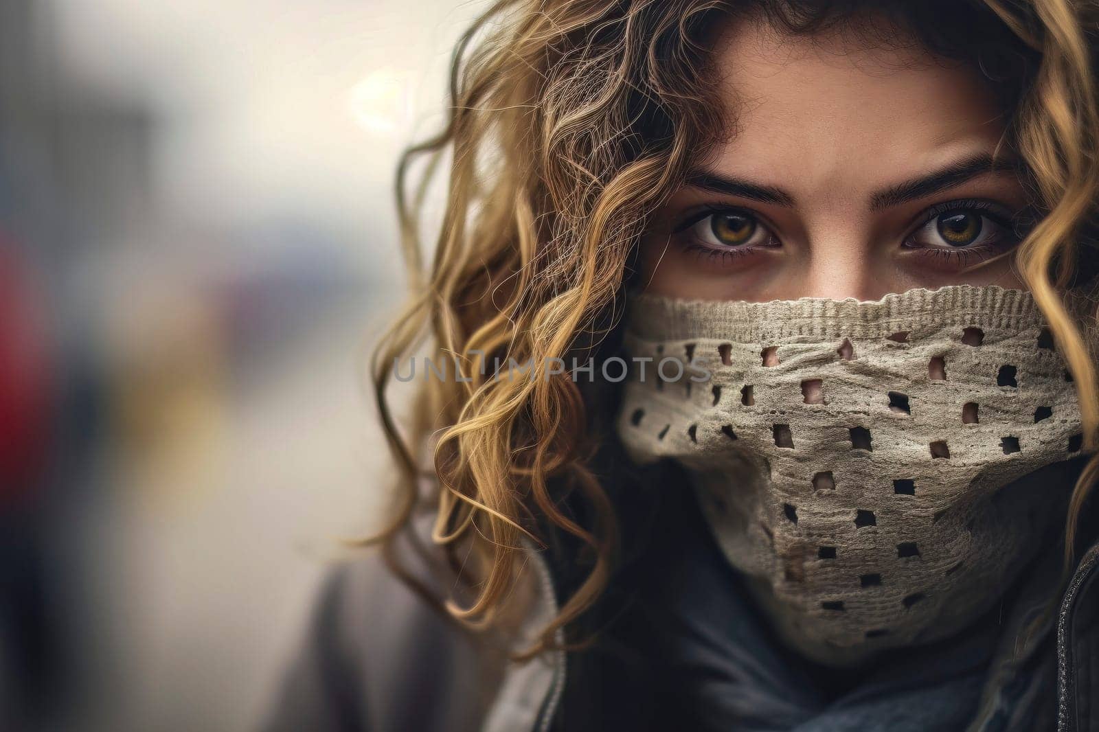 Young Girl, Masked Symbol of Pandemic Censorship by pippocarlot