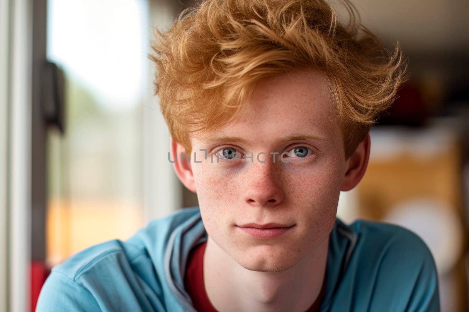 Captivating Close-Up Portrait of an Exhausted Redhead Girl: Symbol of Burnout by pippocarlot