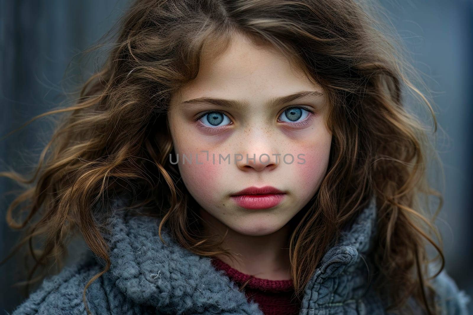 This mesmerizing photo captures the captivating gaze of a girl, drawing viewers into her world