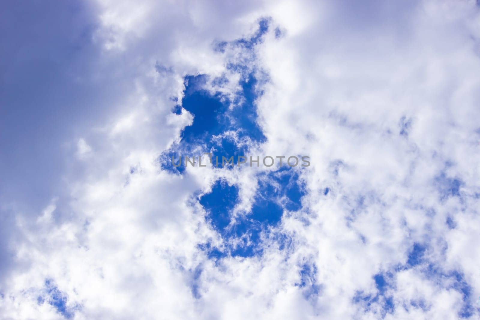 Summer blue sky cloud gradient light white background. Selective focus