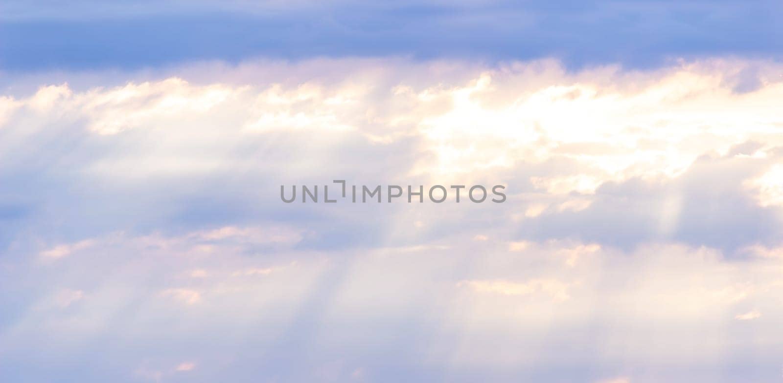 Summer blue sky cloud gradient light white background. Selective focus