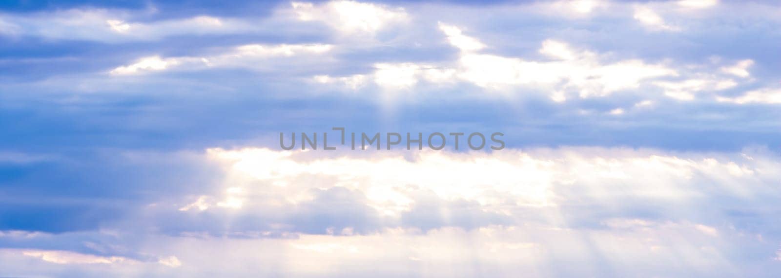 Summer blue sky cloud gradient light white background. by Anuta23