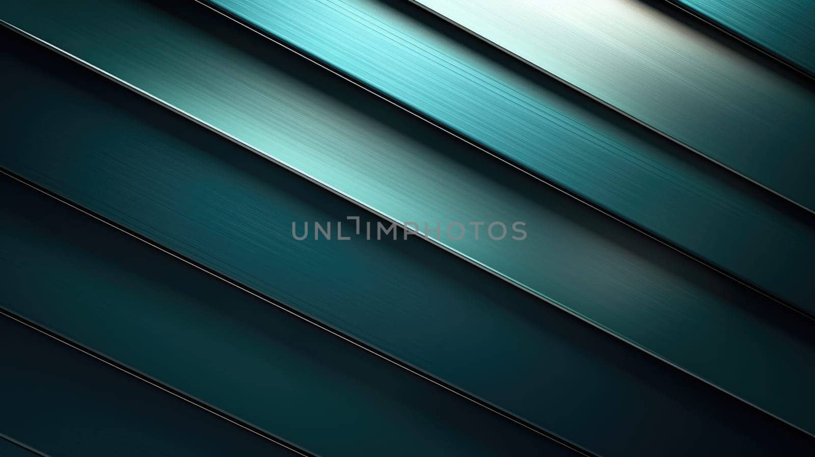 The abstract background of metal texture with empty space in cool blue and green colors. 3D illustration of exuberant.