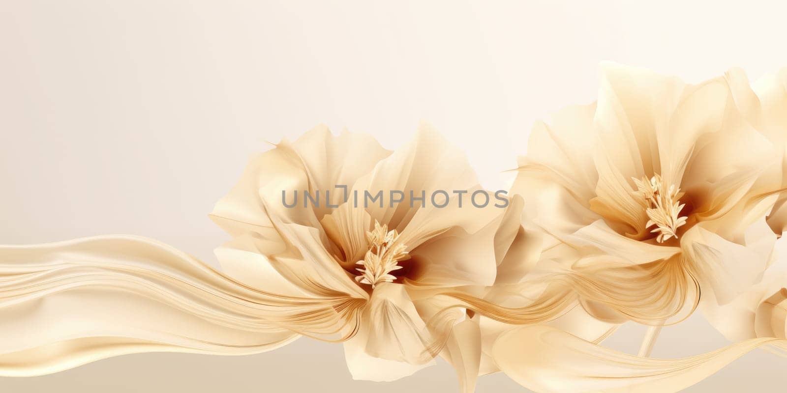 Beautiful abstract beige transparent floral design background. beautiful Generative AI AIG32