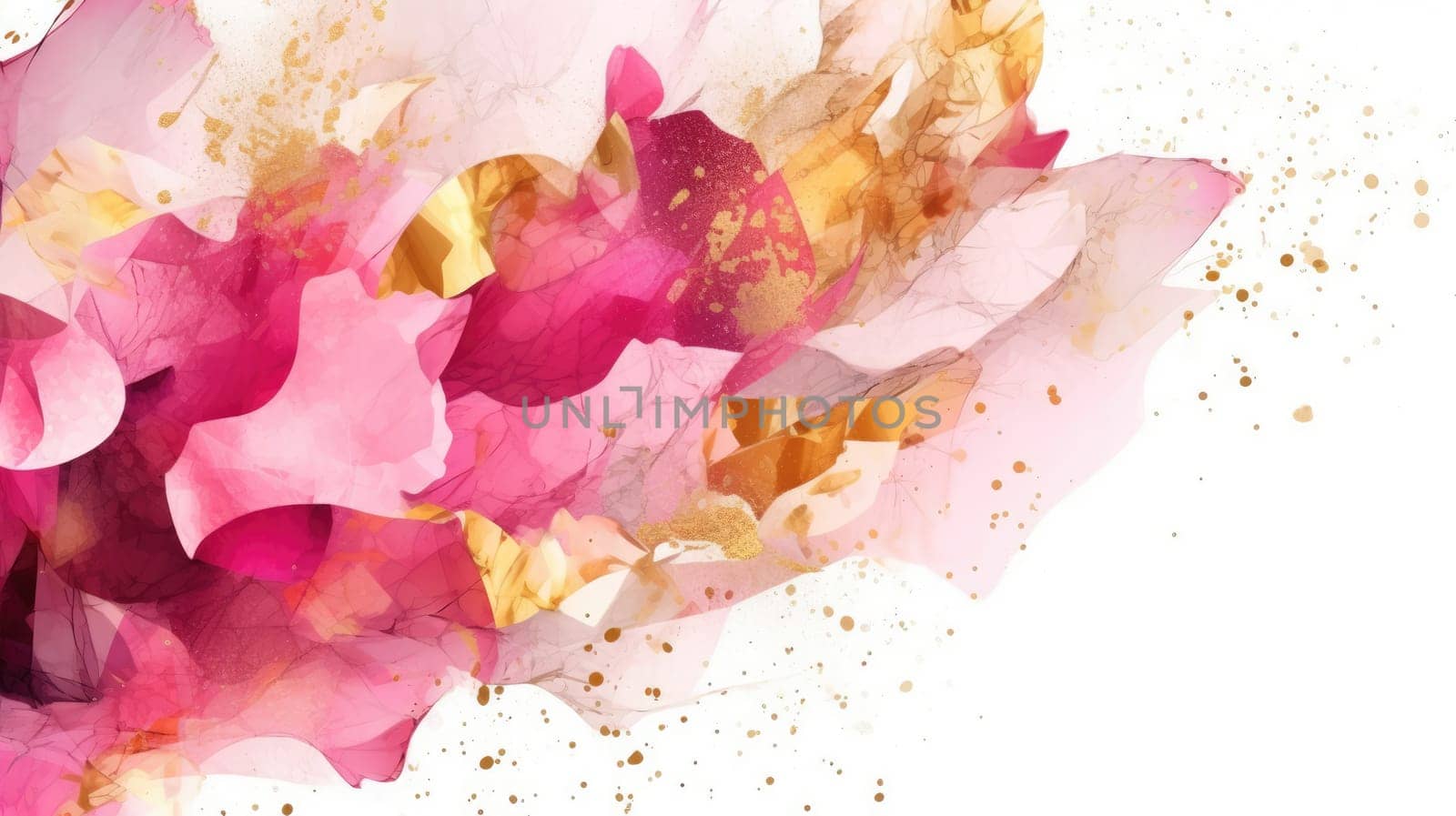 Watercolor abstract design for background of wedding or buzzy social media banner generative AI