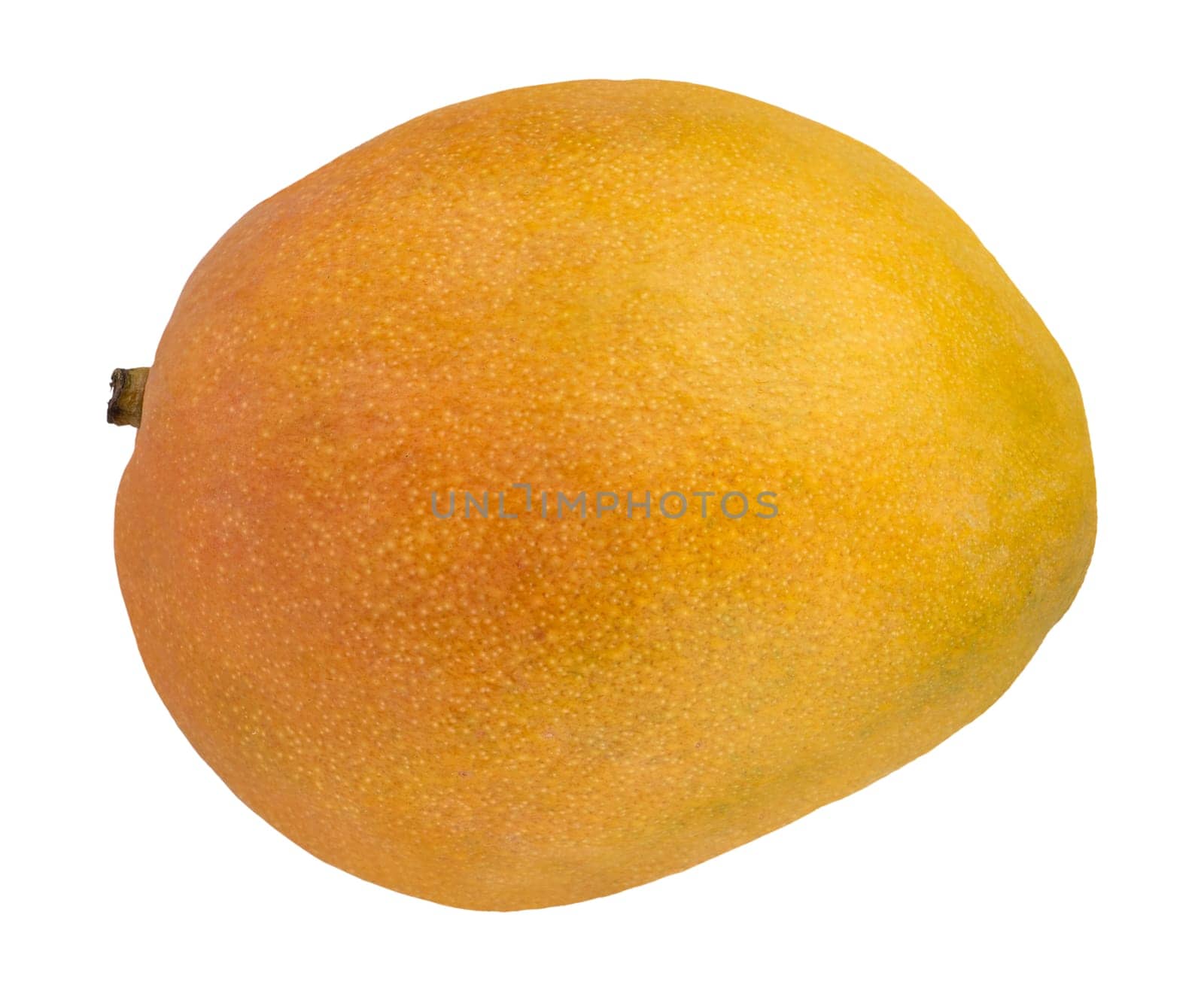 Ripe mango on a white isolated background. A ripe, fresh and whole sliced mango on a white background from different sides and different sizes. High quality photo.