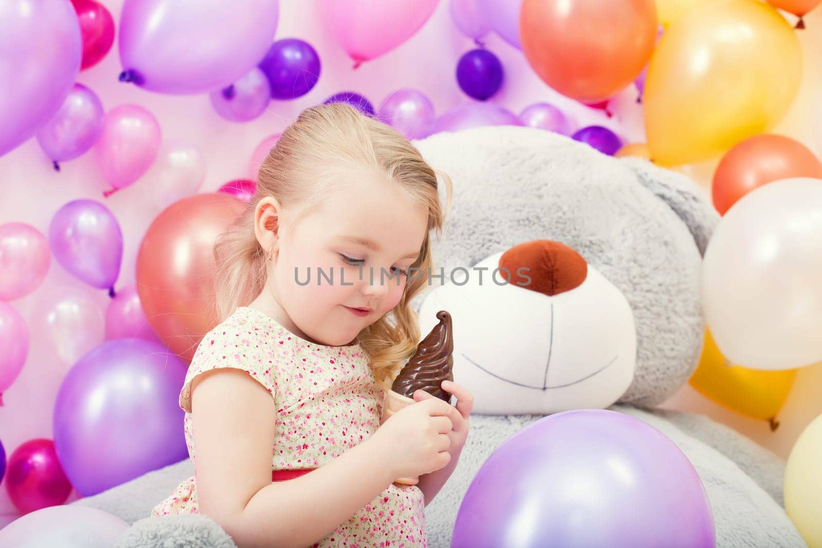 Image of lovely young girl playing in game room