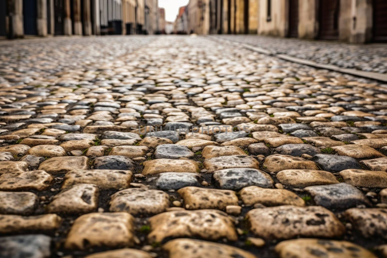 Background of an old cobblestone street in a historic old town. by MP_foto71