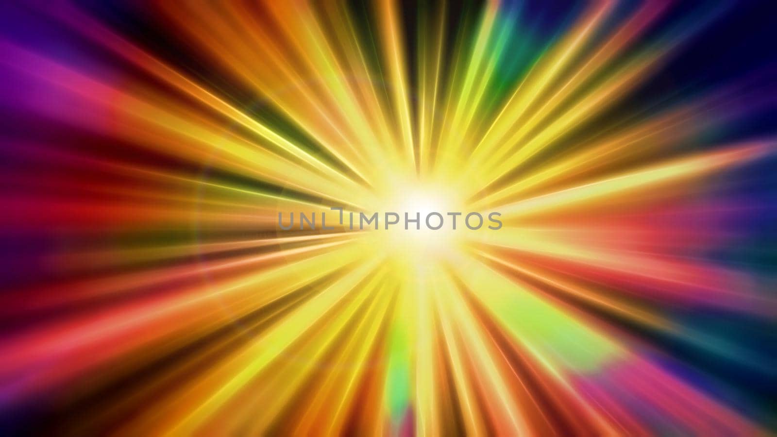 Abstract bright background with multicolored rays.