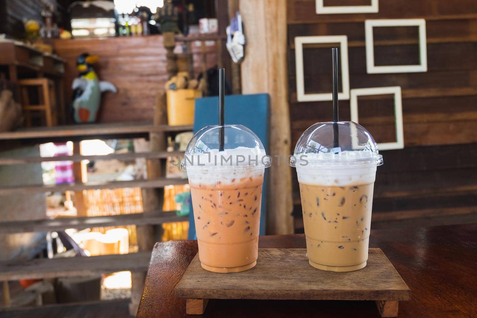 Iced coffee in the cafe by Wmpix