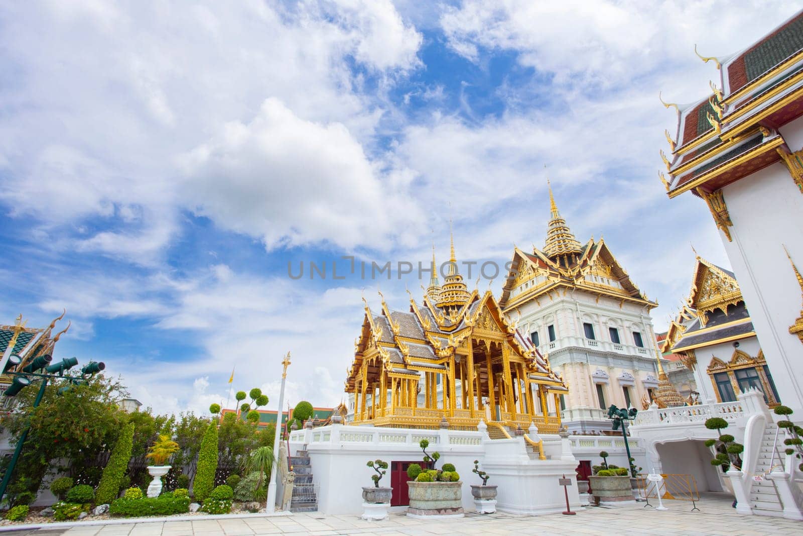 The Wat Phra Kaeo, Temple of the Emerald Buddha,Bangkok Thailand. by Gamjai